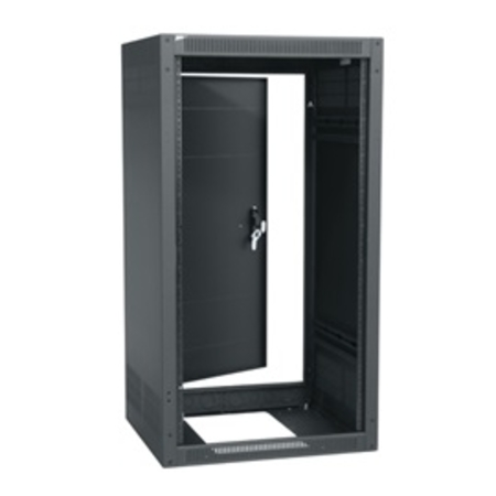 MIDDLE ATLANTIC PRODUCTS STAND ALONE RACK WITH REAR, DOORS 18 RMU 32"H X 25"D, BLACK FINISH ERK-1825